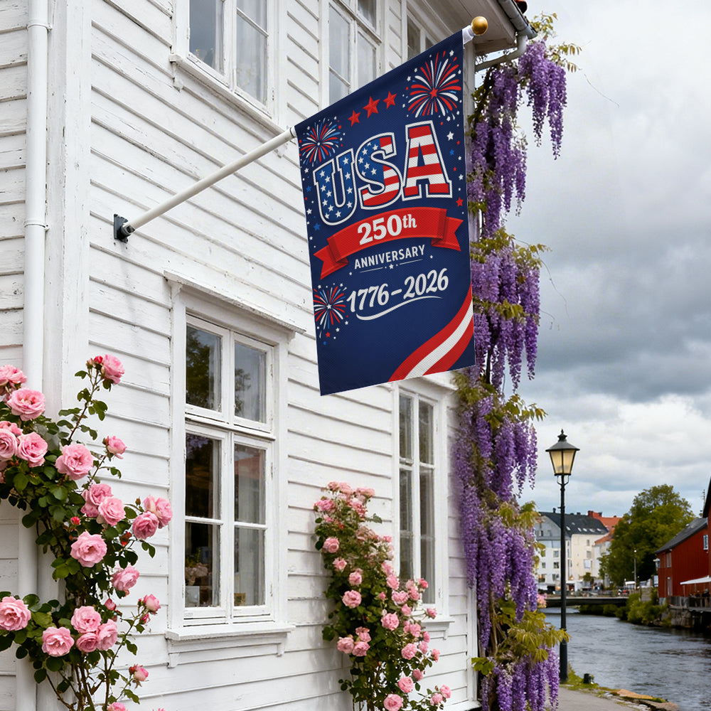 USA 250th Anniversary Garden Flag 1776-2026, Patriotic Yard Decoration