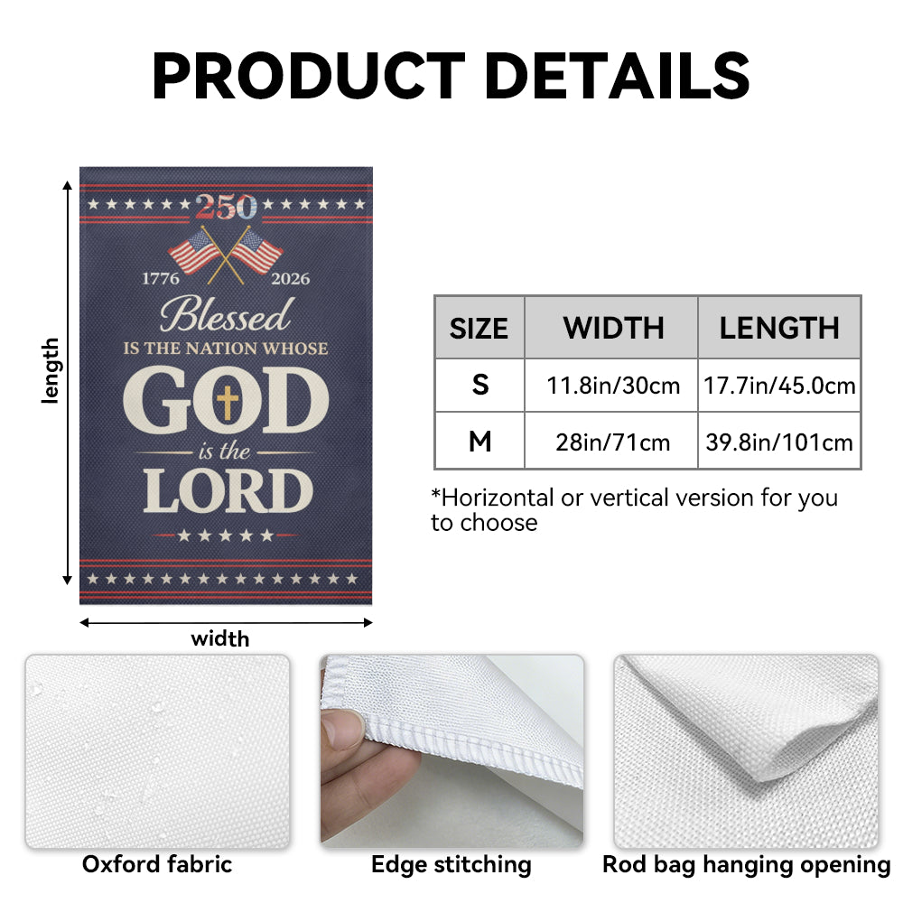 Christian Patriot Bible Verse Garden Flag, 250 Years Porch Decor