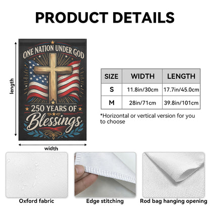250 Years Anniversary Christian Patriotic Garden Flag
