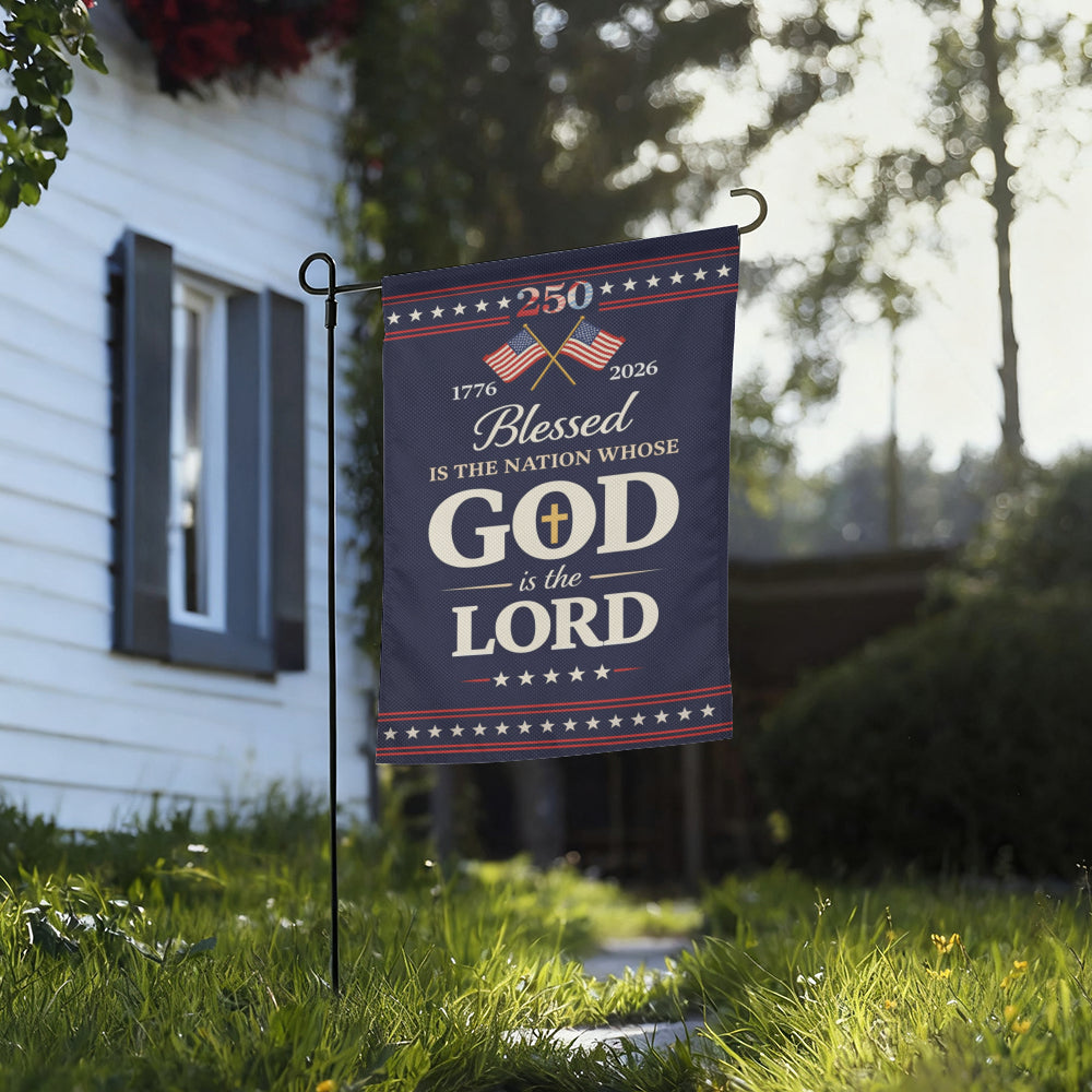 Christian Patriot Bible Verse Garden Flag, 250 Years Porch Decor