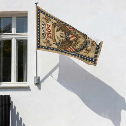 Vintage America's 250th Anniversary Patriotic Eagle Outdoor Garden Flag
