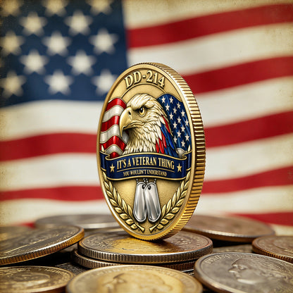 USA Veteran Thing Coin, Semiquincentennial 1776-2026 America Gift, Patriotic Collectible Coin