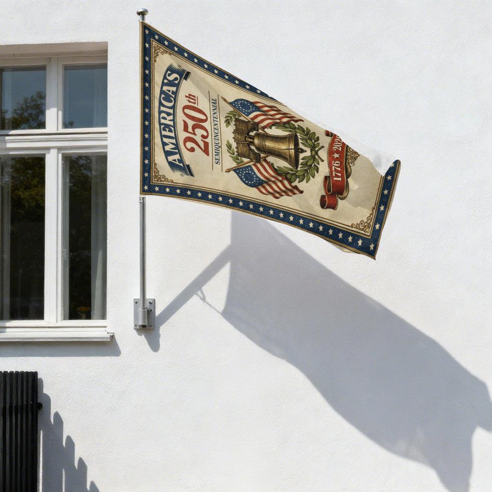 Vintage America’s 250th Semiquincentennial Garden Flag - Retro Porch Decor
