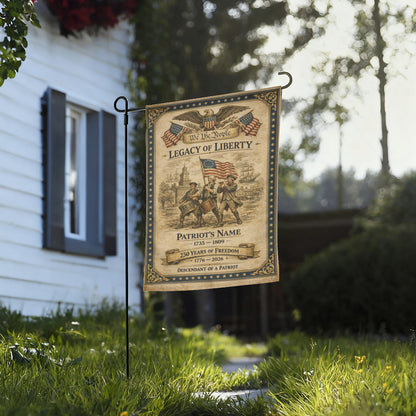 Personalized 250th Anniversary American Garden Flag - Custom Patriot Name