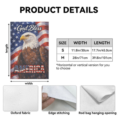 God Bless America Patriotic Eagle Outdoor Garden Flag