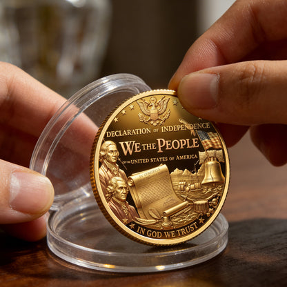 USA Declaration Commemorative Coin, Semiquincentennial 1776-2026 America Gift, Patriotic Collectible Coin