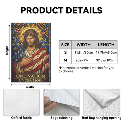 One Nation Under God Garden Flag, Patriotic Christian Decor