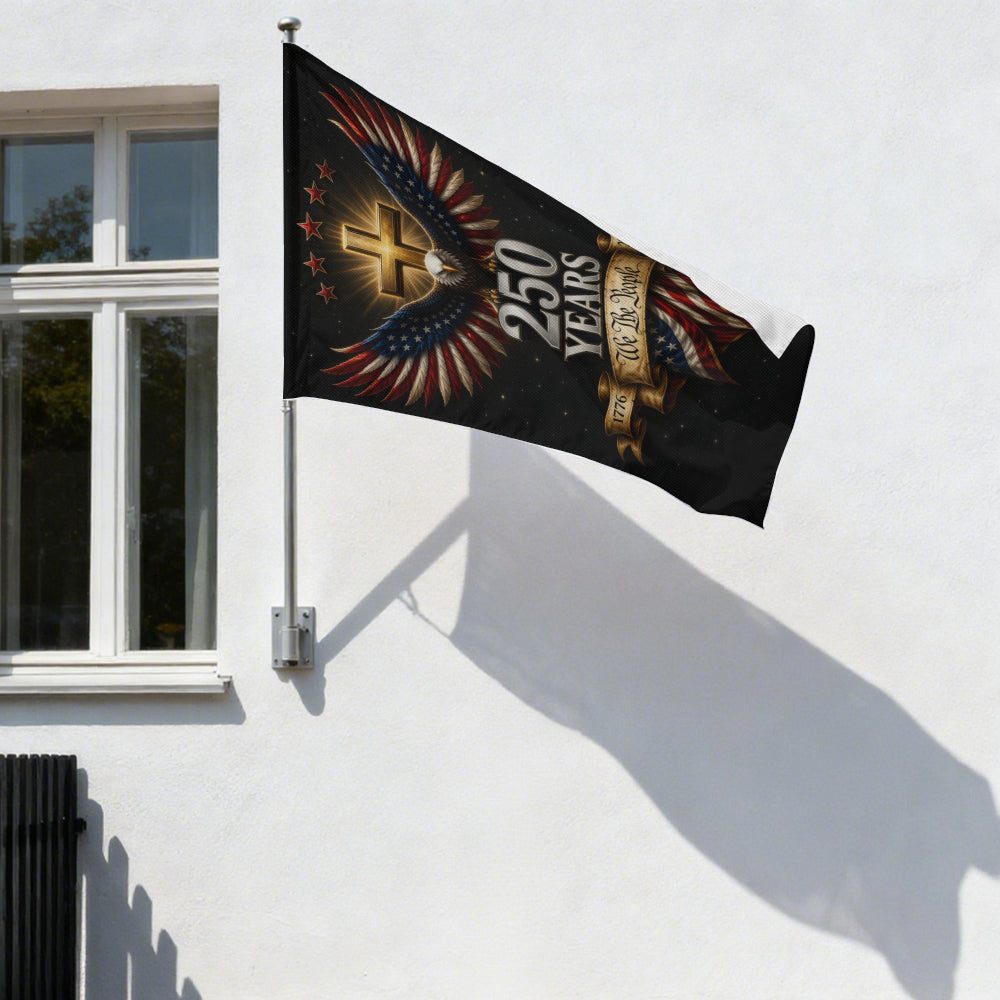 We The People 250th Anniversary Patriotic Eagle Garden Banner Flag