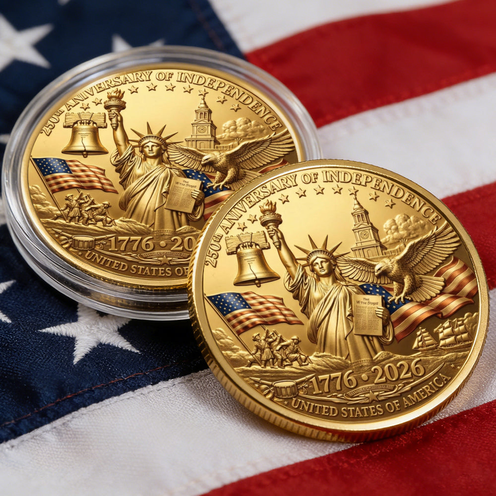 USA 250 Years Coin, Semiquincentennial America Gift, Patriotic Collectible Coin