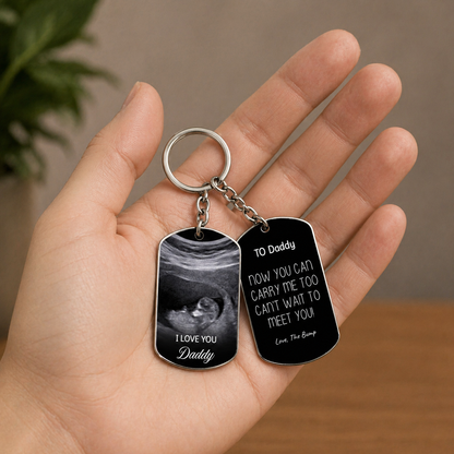New Dad Dog Tag Keychain, New Father Gift, Father Day