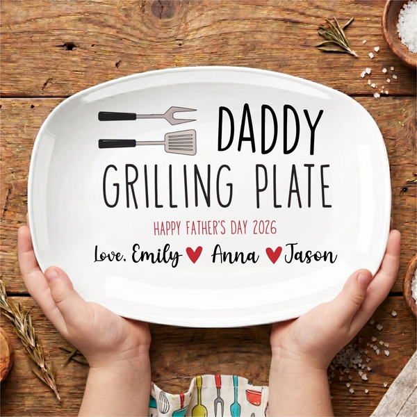 Custom Name Grilling Platter for Dad