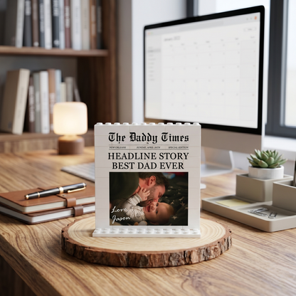 Custom Photo Daddy Times Buildable Block