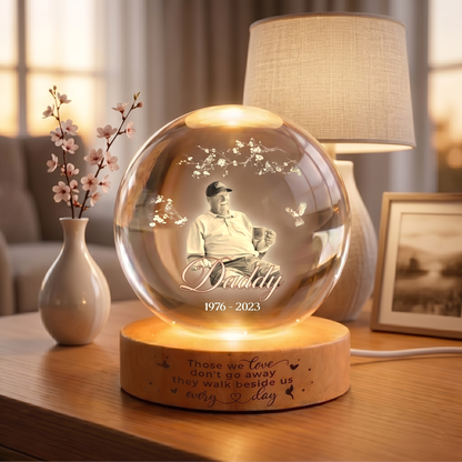 Custom Loss of Dad Crystal Night Light