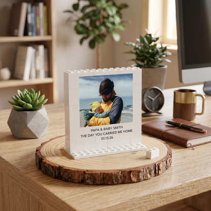 Custom Photo New Daddy Buildable Block