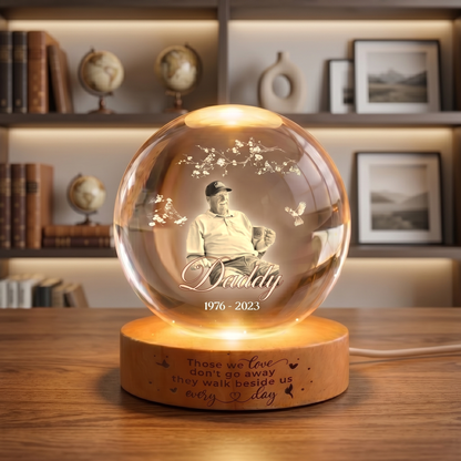 Custom Loss of Dad Crystal Night Light