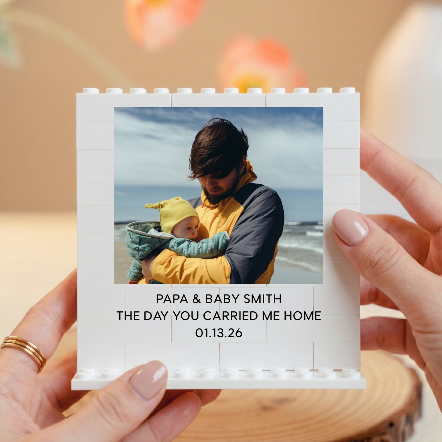 Custom Photo New Daddy Buildable Block