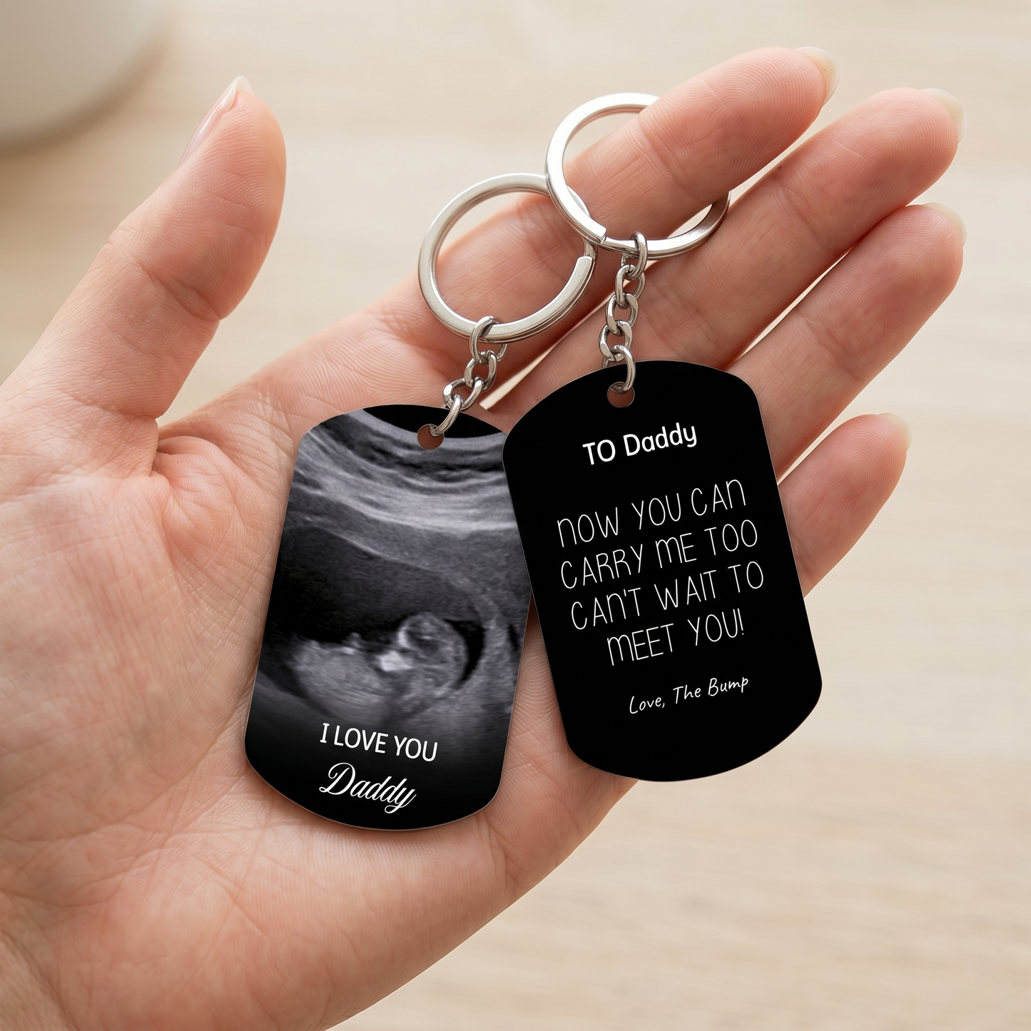 New Dad Dog Tag Keychain, New Father Gift, Father Day