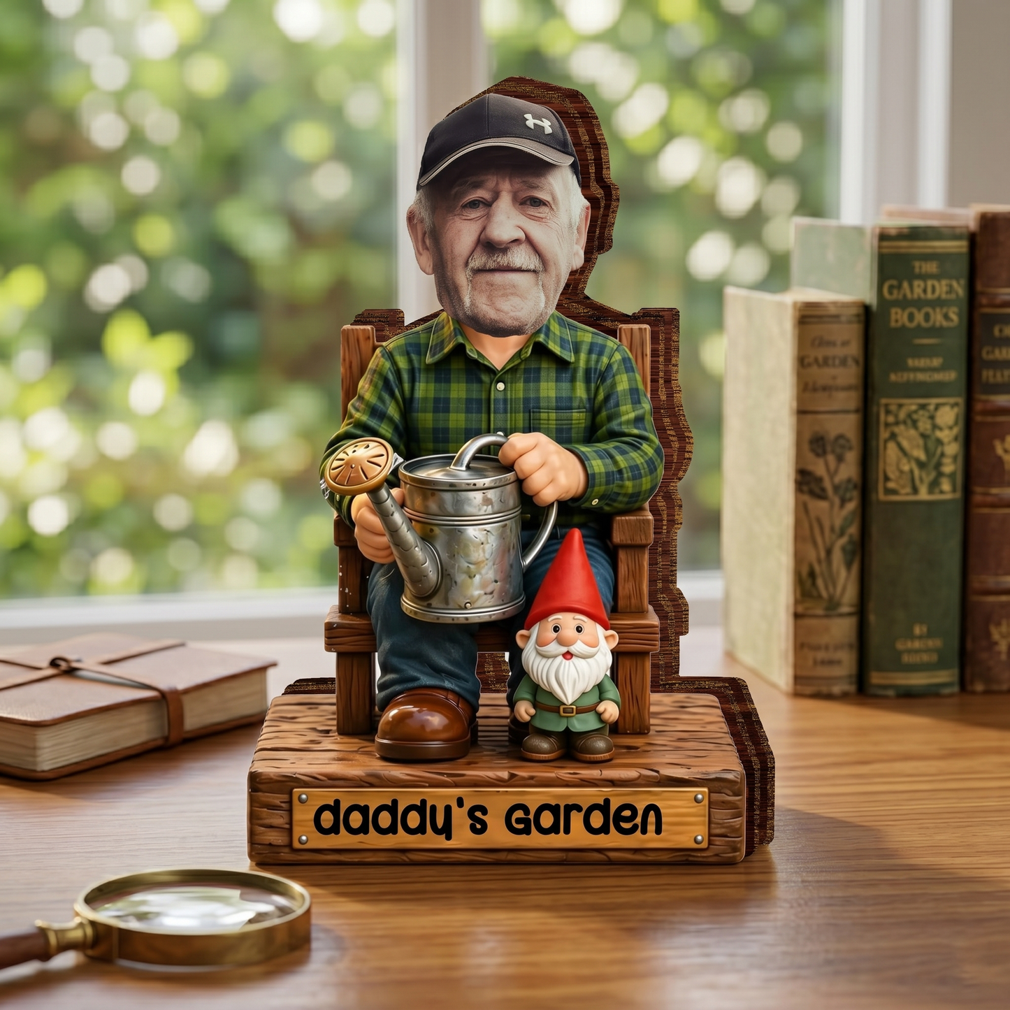 Custom Photo Gnome Wooden Block