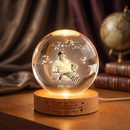 Custom Loss of Dad Crystal Night Light