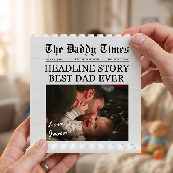 Custom Photo Daddy Times Buildable Block