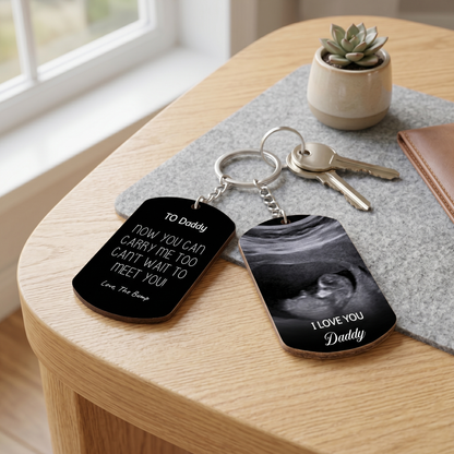 New Dad Dog Tag Keychain, New Father Gift, Father Day