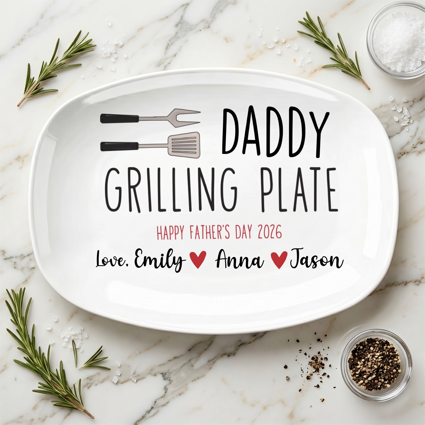 Custom Name Grilling Platter for Dad