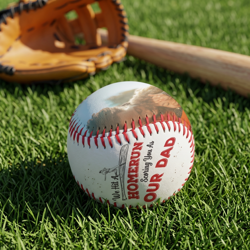 Custom Photo Baseball, Gift for Baseball Dad