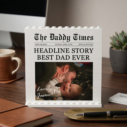 Custom Photo Daddy Times Buildable Block