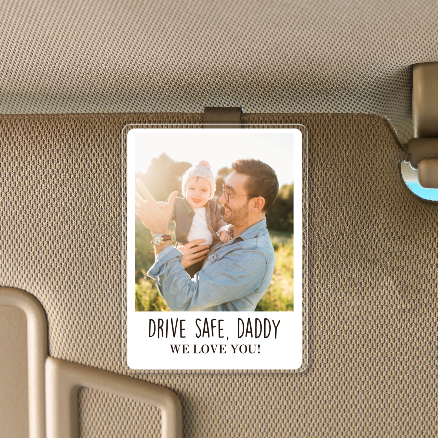 Personalized Photo Visor Clip for Dad