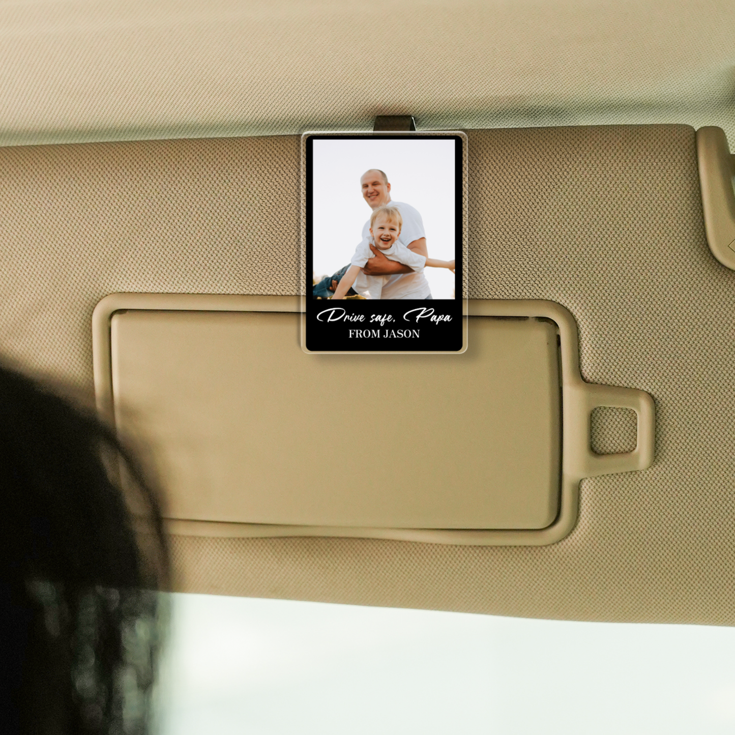Personalized Photo Visor Clip for Dad