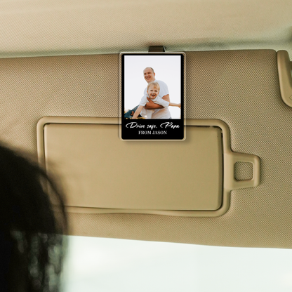 Personalized Photo Visor Clip for Dad
