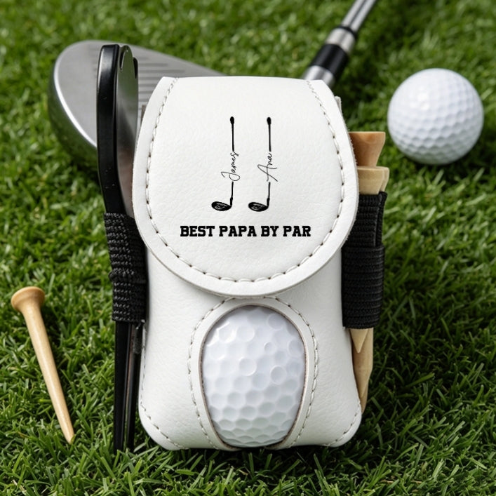 Custom Best Dad by Par Golf Ball Bag
