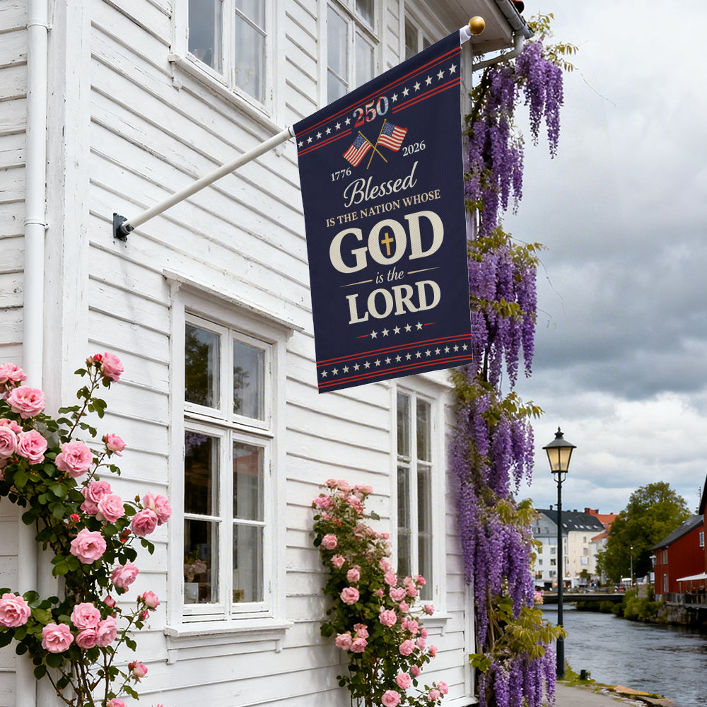Christian Patriot Bible Verse Garden Flag, 250 Years Porch Decor