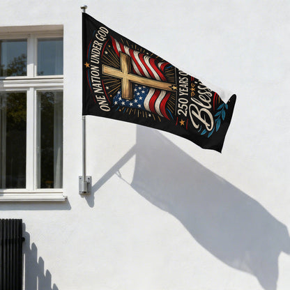 250 Years Anniversary Christian Patriotic Garden Flag