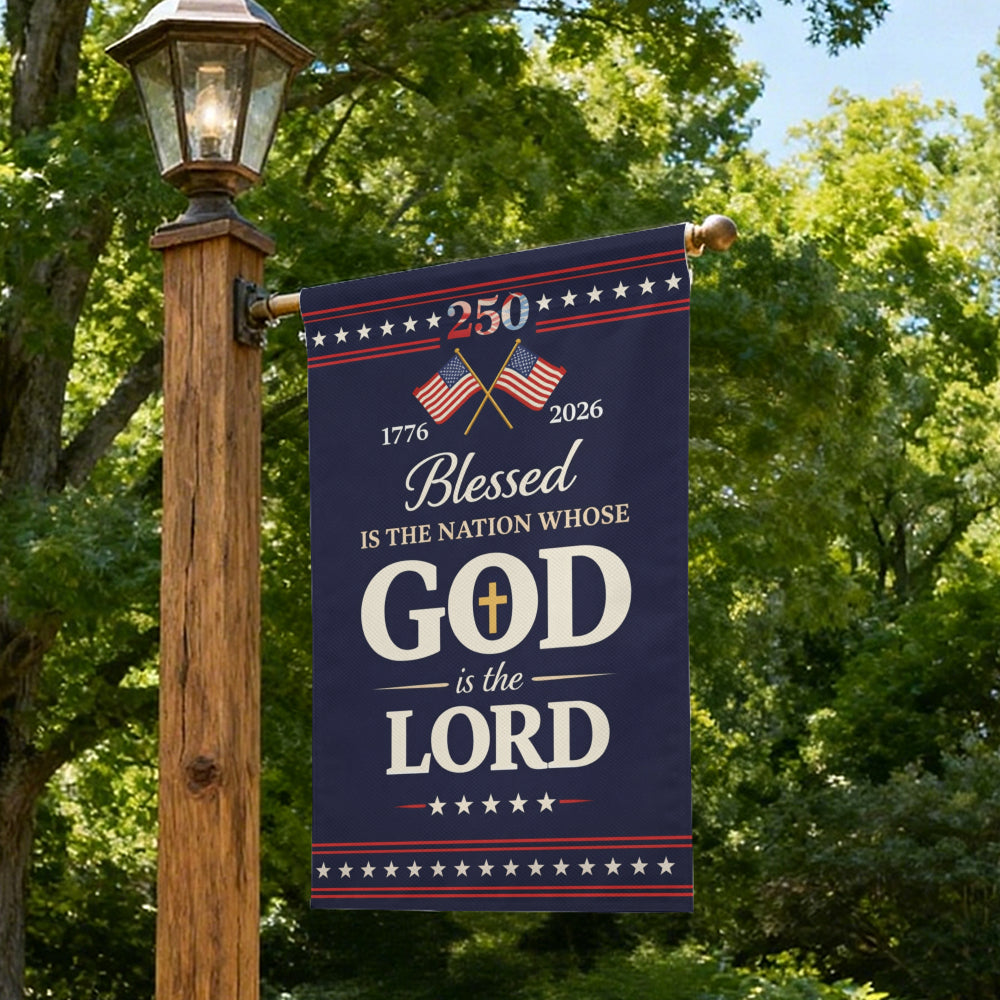 Christian Patriot Bible Verse Garden Flag, 250 Years Porch Decor