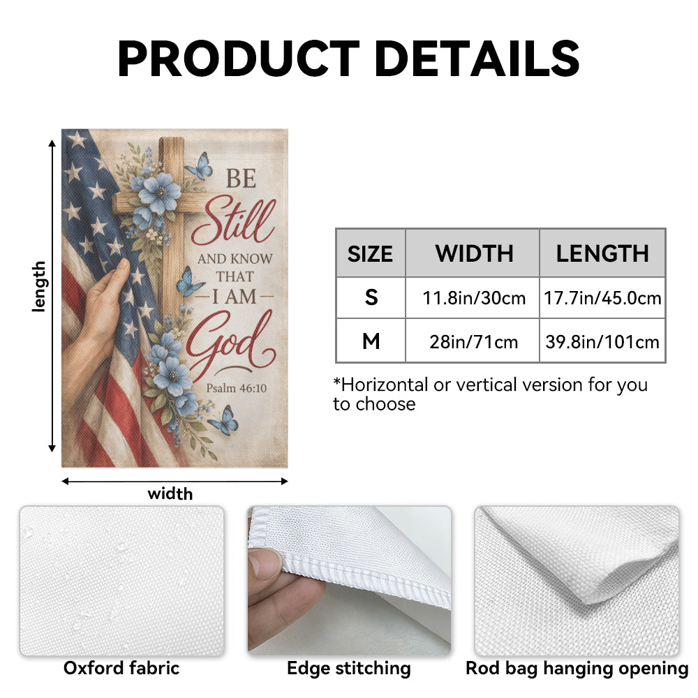 Be Still And Know I Am God Garden Flag
