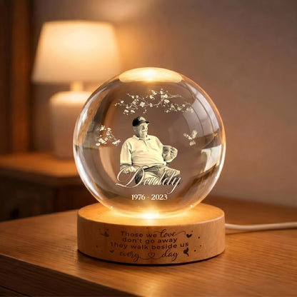Custom Loss of Dad Crystal Night Light