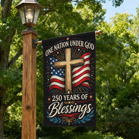 250 Years Anniversary Christian Patriotic Garden Flag