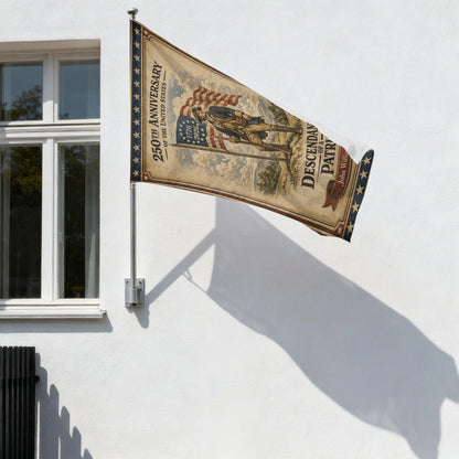 Vintage Descendant of a Patriot 250th Anniversary Memorial Garden Flag