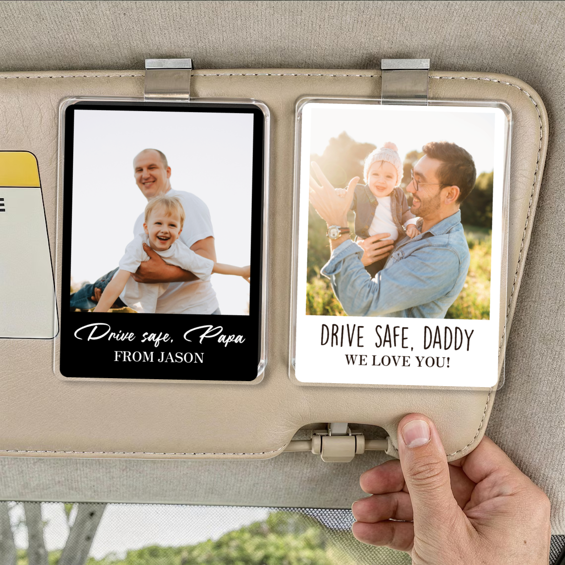 Personalized Photo Visor Clip for Dad