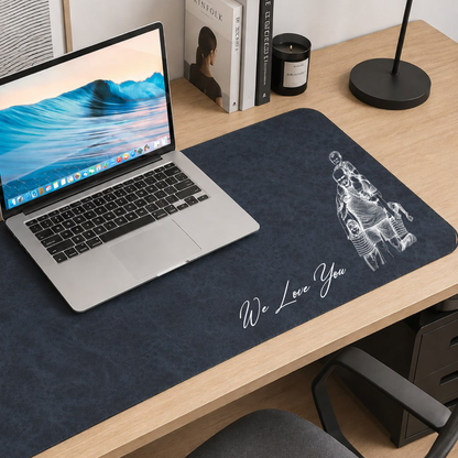 Custom Photo Sketch Line Art Desk Mat